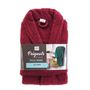 Voir la diapositive 6 : Paris Prix Peignoir Col Châle en Coton  Tendresse  Rubis