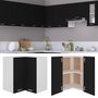 Voir la diapositive 2 : VIDAXL Armoire d'angle suspendue Noir 57x57x60 cm Bois d'ingenierie
