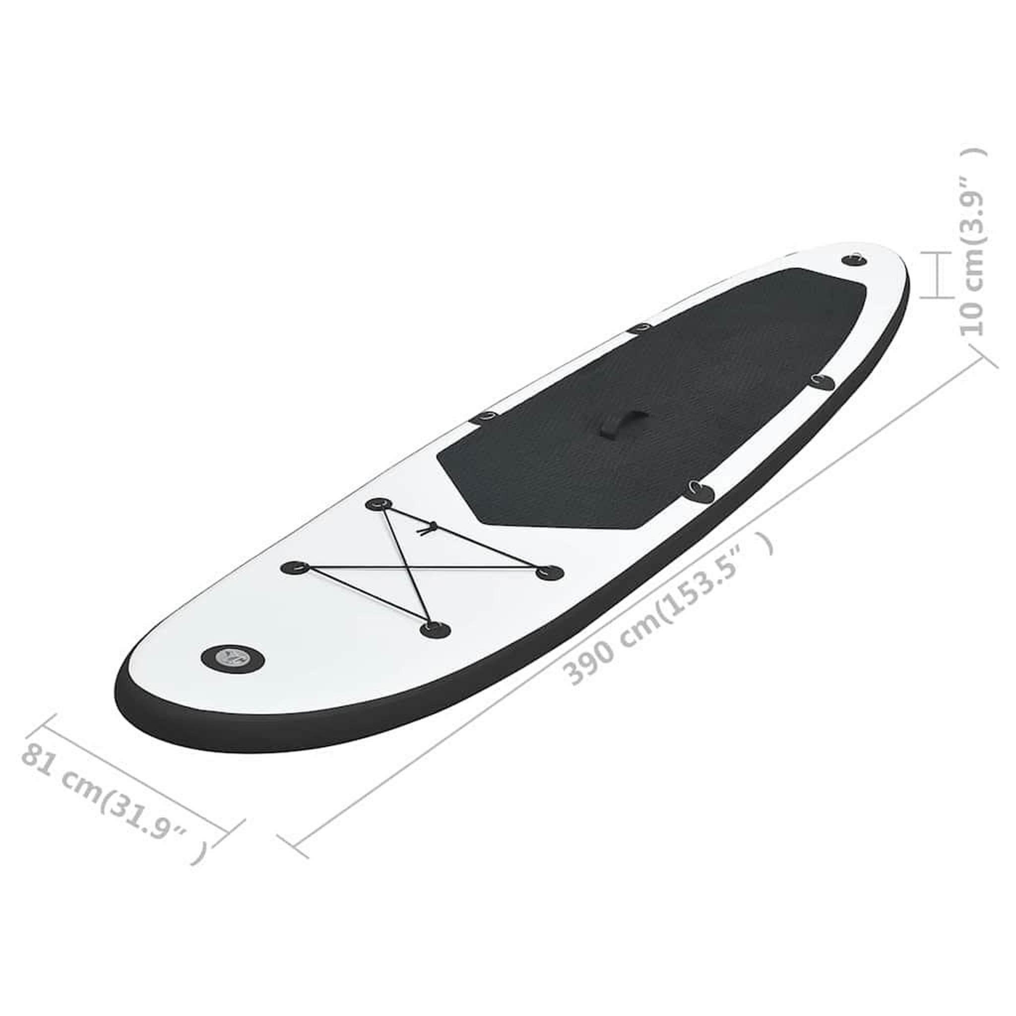 Voir la diapositive 6 : VIDAXL Ensemble de planches sup gonflables noir et blanc
