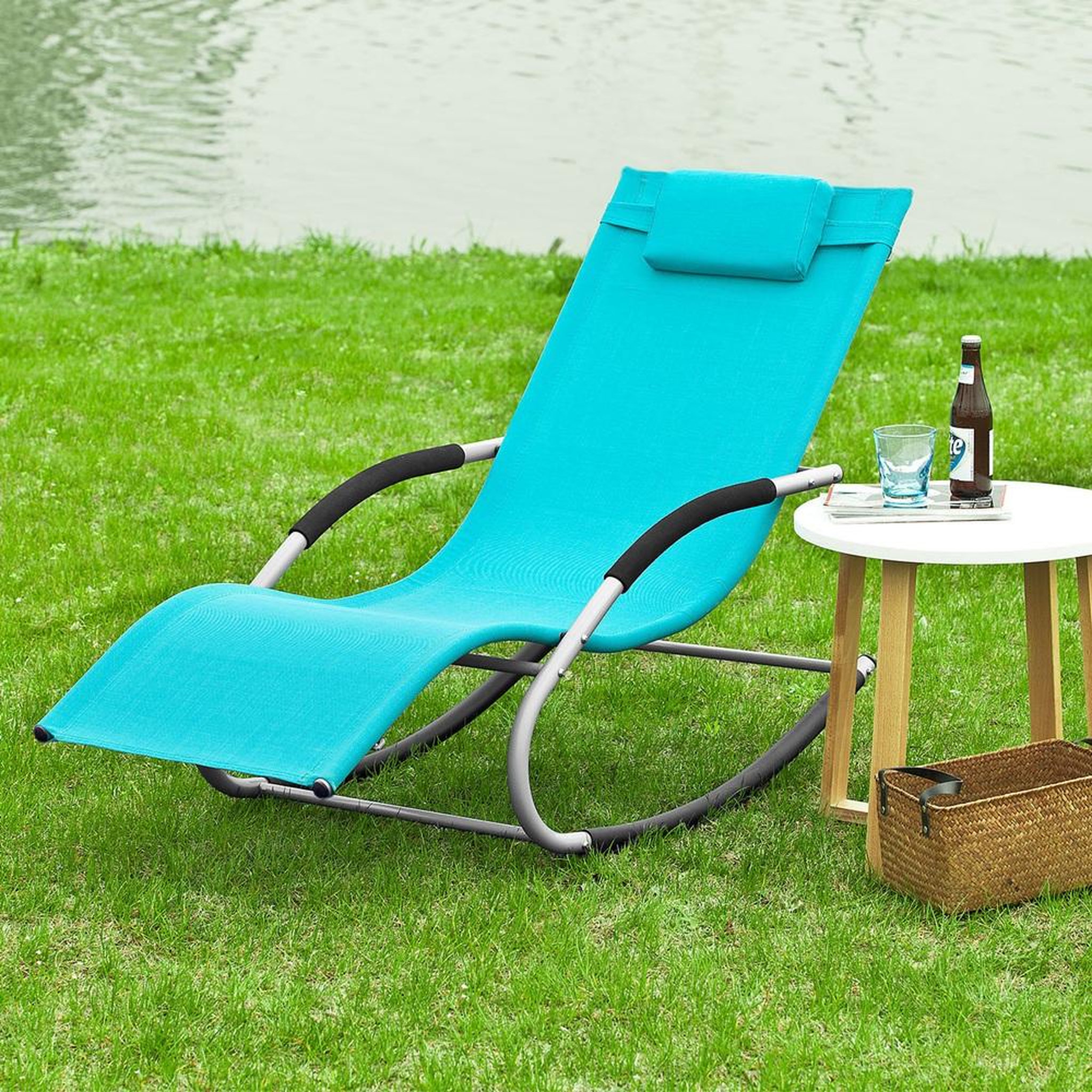 Voir la diapositive 6 : SOBUY SoBuy - Fauteuil À Bascule De Jardin pliable - Moderne - OGS28