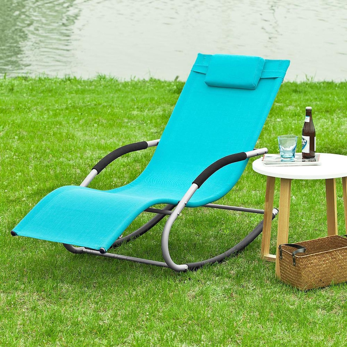 SOBUY SoBuy - Fauteuil À Bascule De Jardin pliable - Moderne - OGS28