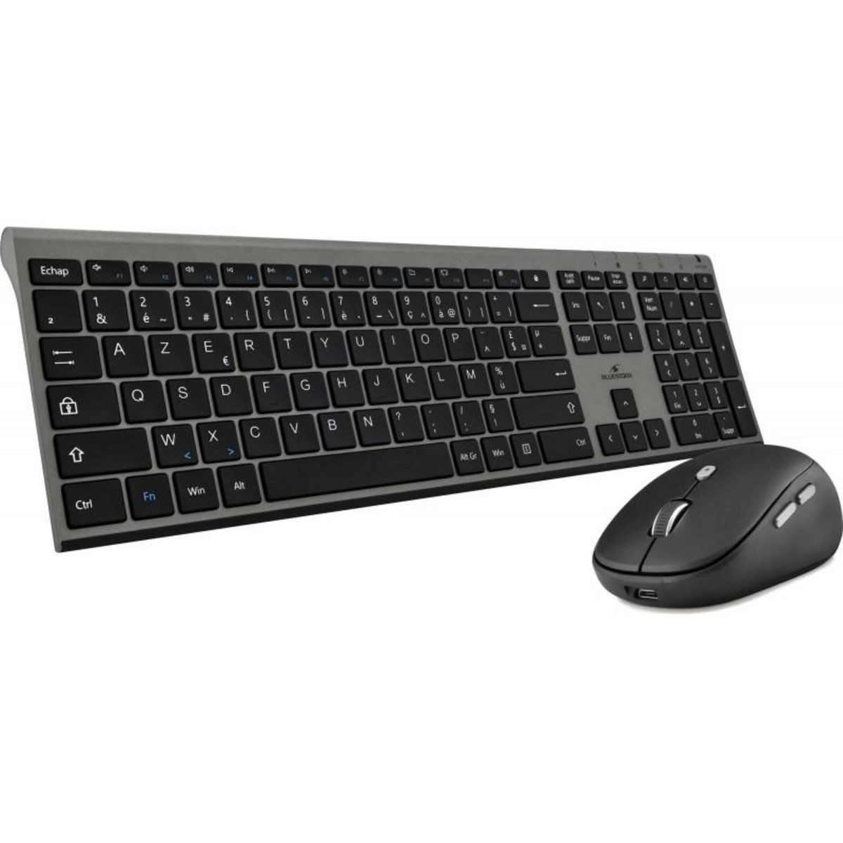 BLUESTORK Clavier AZERTY standard BLUESTORK PACK-WL-PC-BK/FR