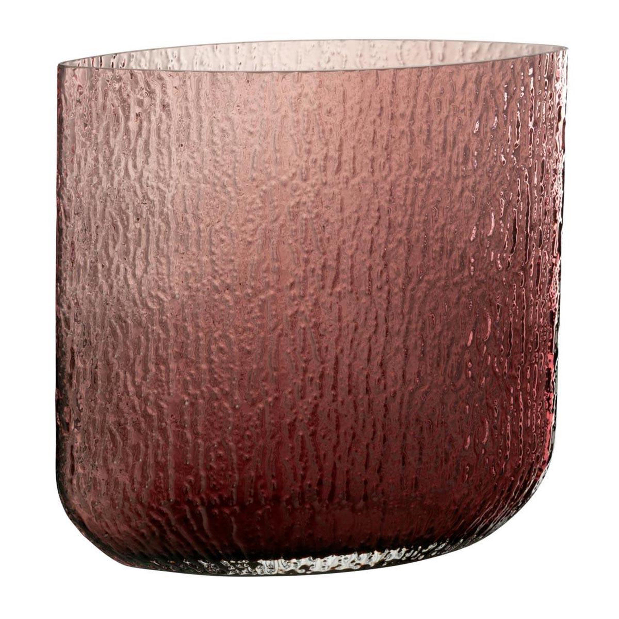 Voir la diapositive 1 : J-LINE Vase design en verre  mila  30cm rose