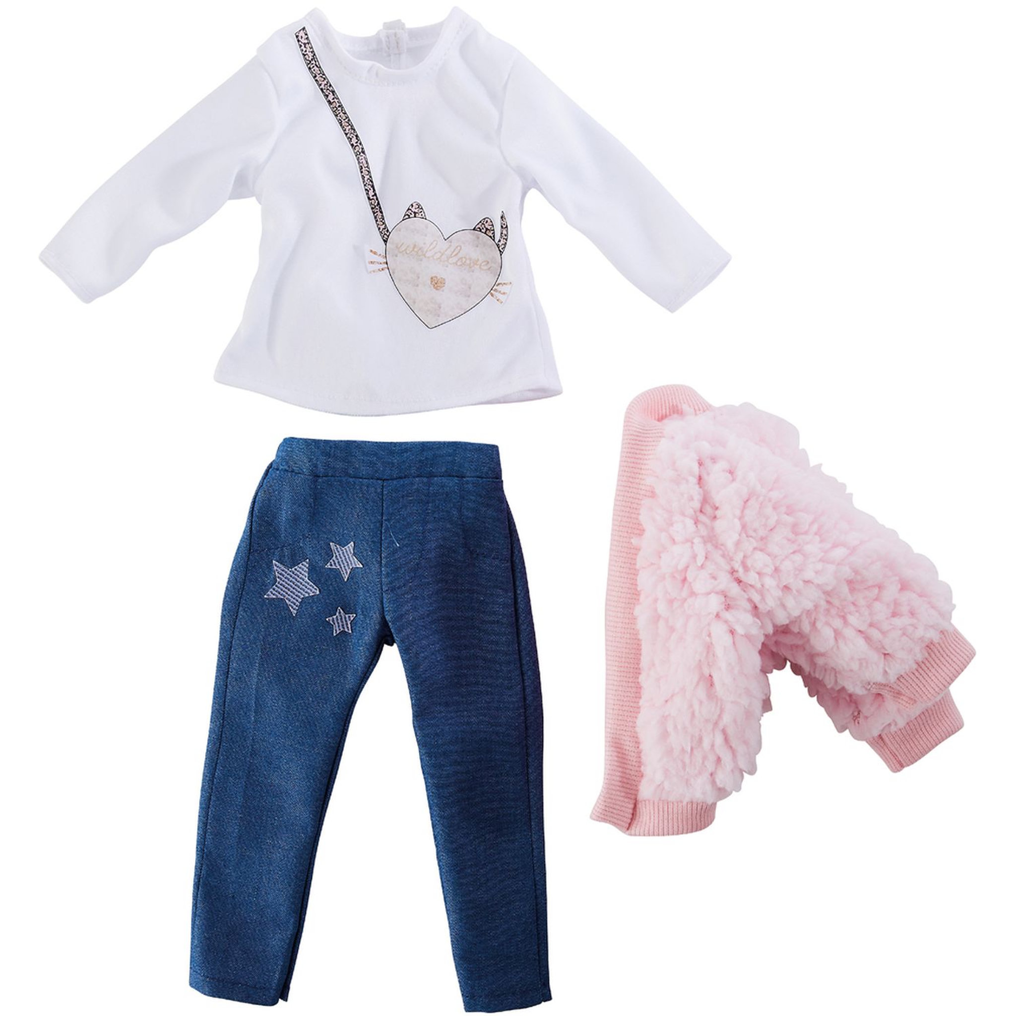 One Two Fun Tenue Trendy ma jolie poupée mode 46 cm - Manteau rose 