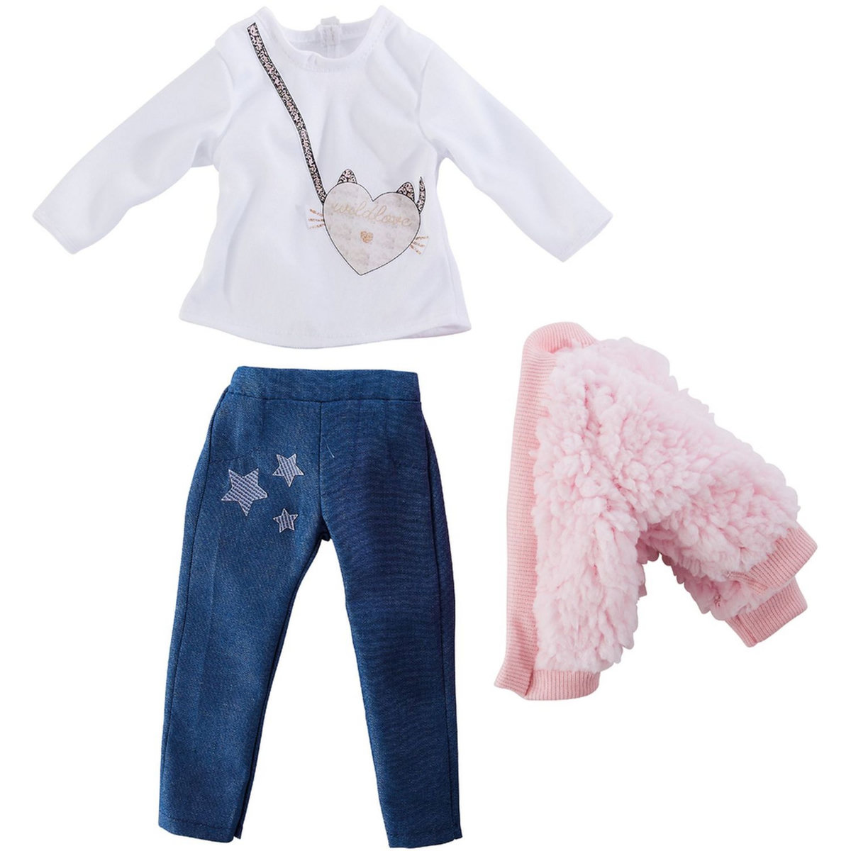 One Two Fun Tenue Trendy ma jolie poupée mode 46 cm - Manteau rose 