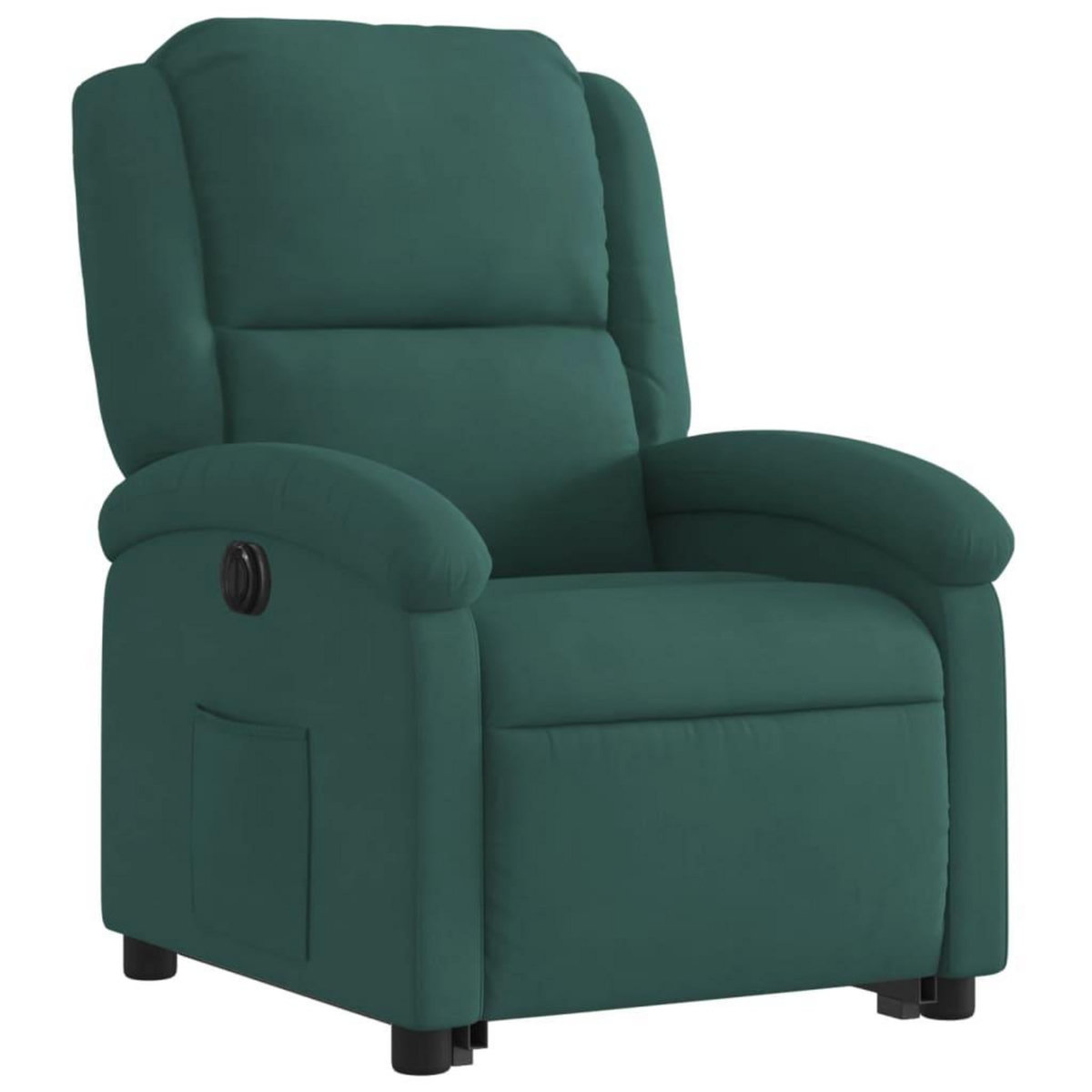 VIDAXL Fauteuil inclinable electrique vert fonce velours