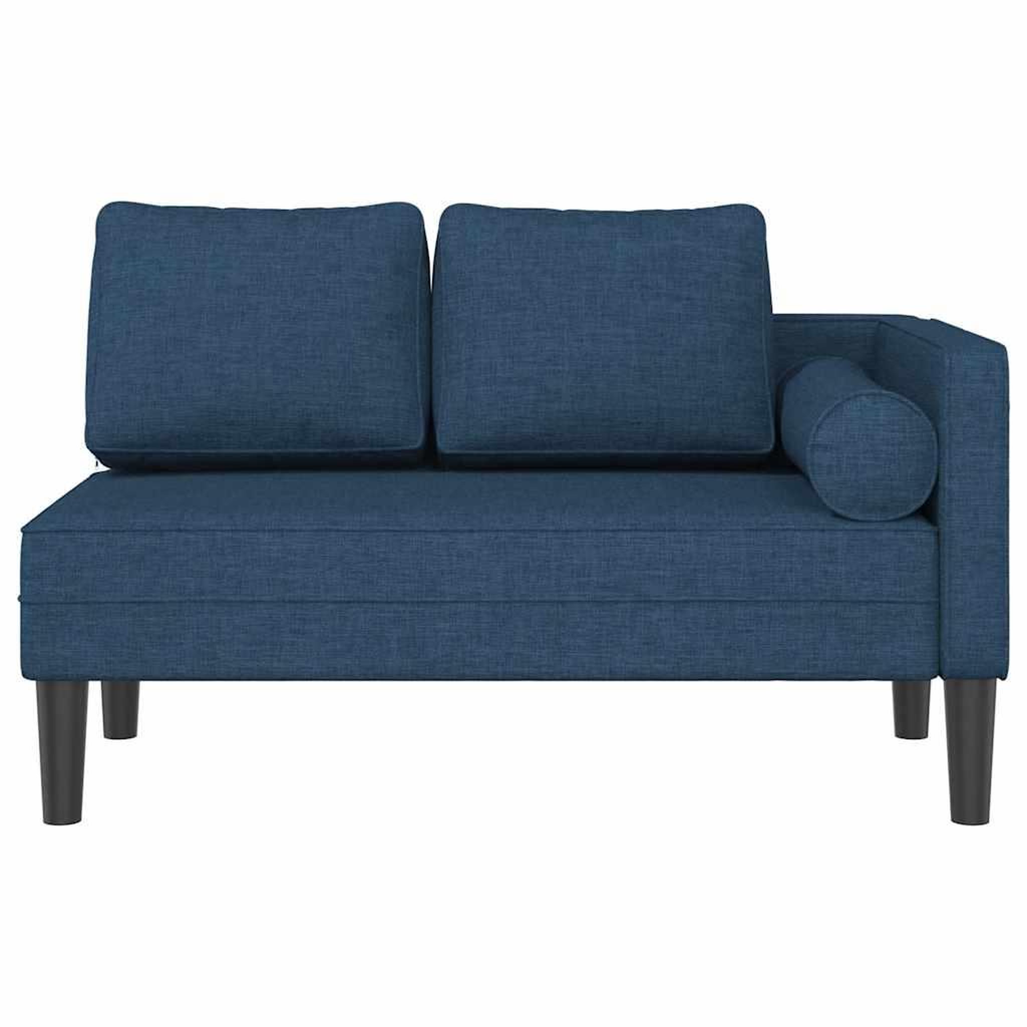 Voir la diapositive 3 : VIDAXL Chaise longue avec coussins bleu tissu