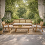 Voir la diapositive 4 : CONCEPT USINE Salon de jardin 5 places en acacia et cannage HANOI