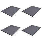 VIDAXL Paillassons 4 pcs PVC Gris 90x60 cm