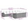 Voir la diapositive 6 : VIDAXL Salon de jardin 11 pcs avec coussins beige resine tressee