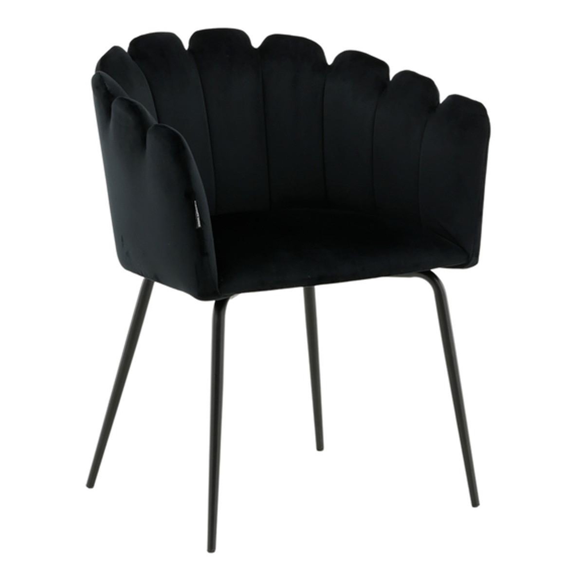 Paris Prix Chaise en velours  limhamn  76cm noir