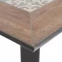 Table de jardin rectangulaire en acier gris VANUATA