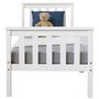 Voir la diapositive 3 : HomeStyle4U Lit simple en bois - blanc