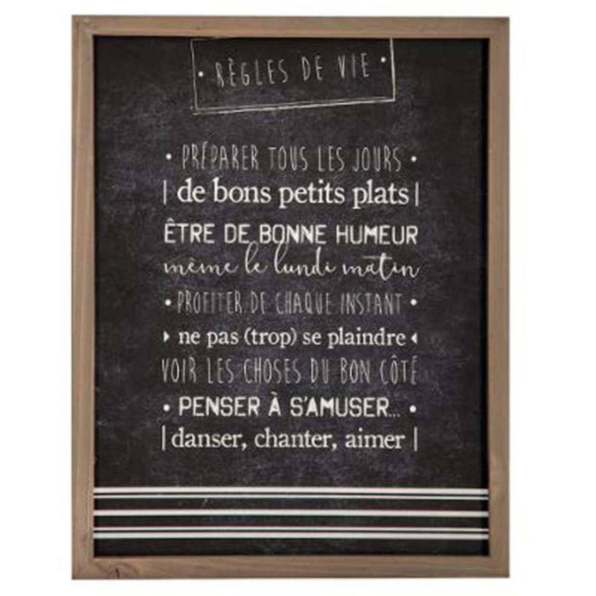 ATMOSPHERA Cadre Déco  Ardoise  24x31cm Noir