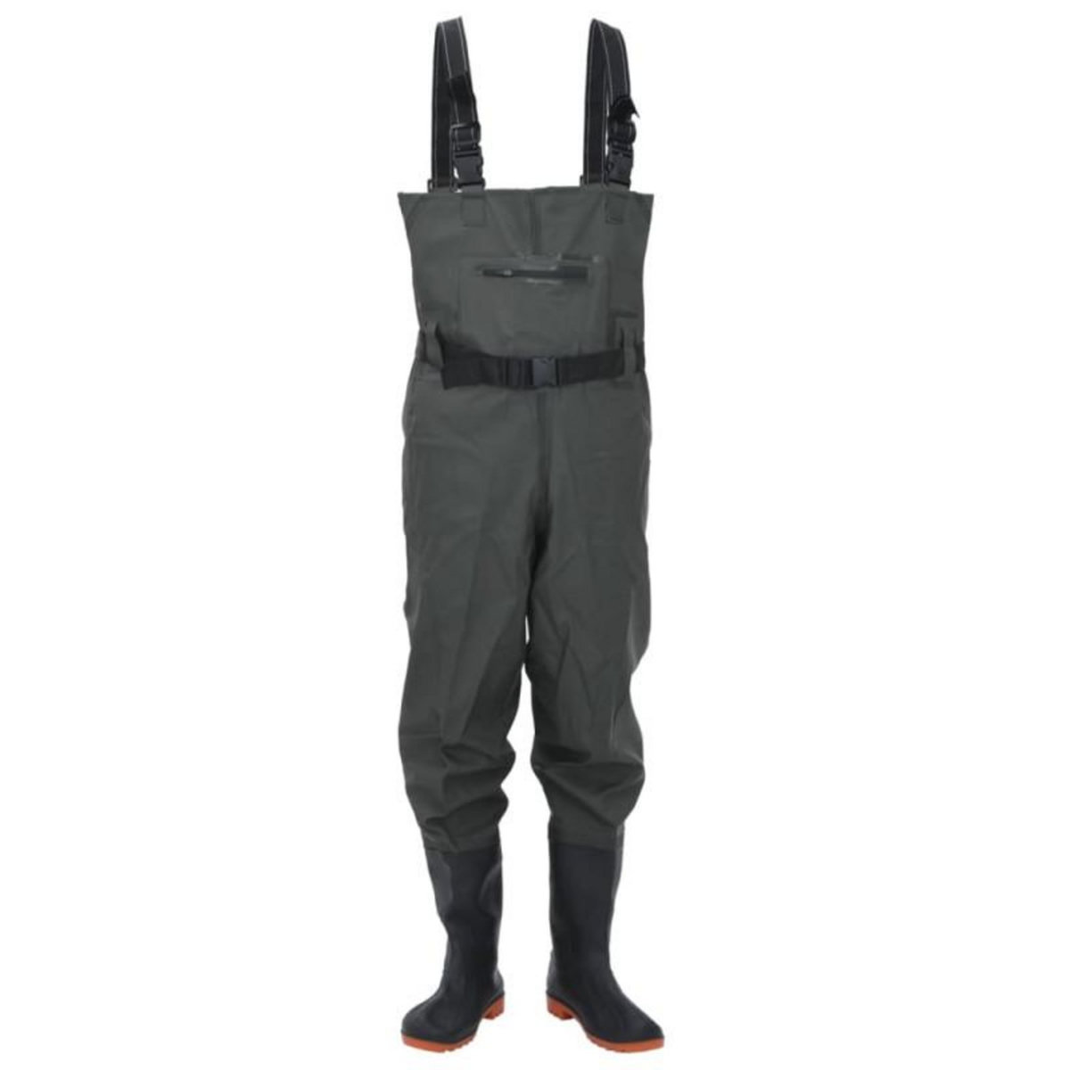 VIDAXL Cuissardes avec bottes et ceinture vert foncé taille 41