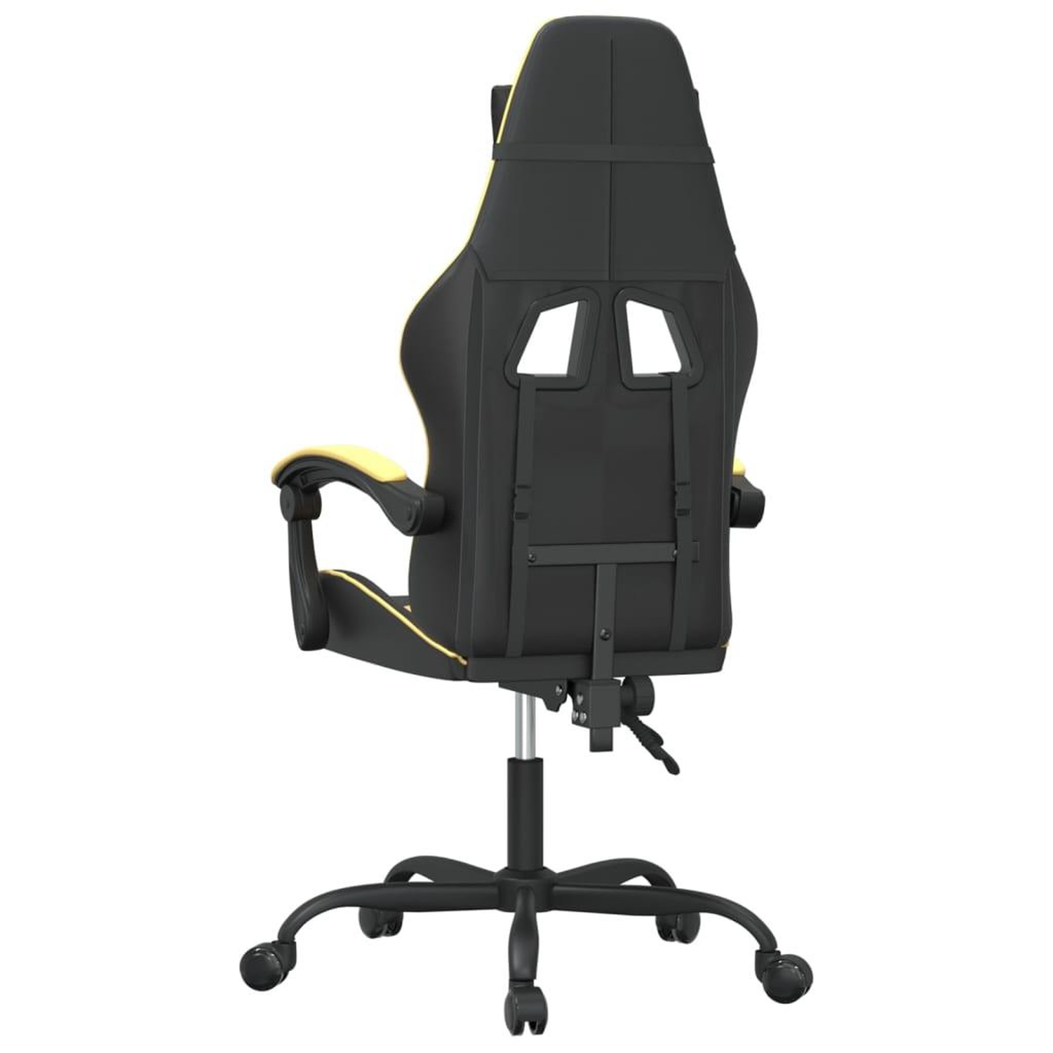 Voir la diapositive 5 : VIDAXL Chaise de jeu pivotante Noir et dore Similicuir