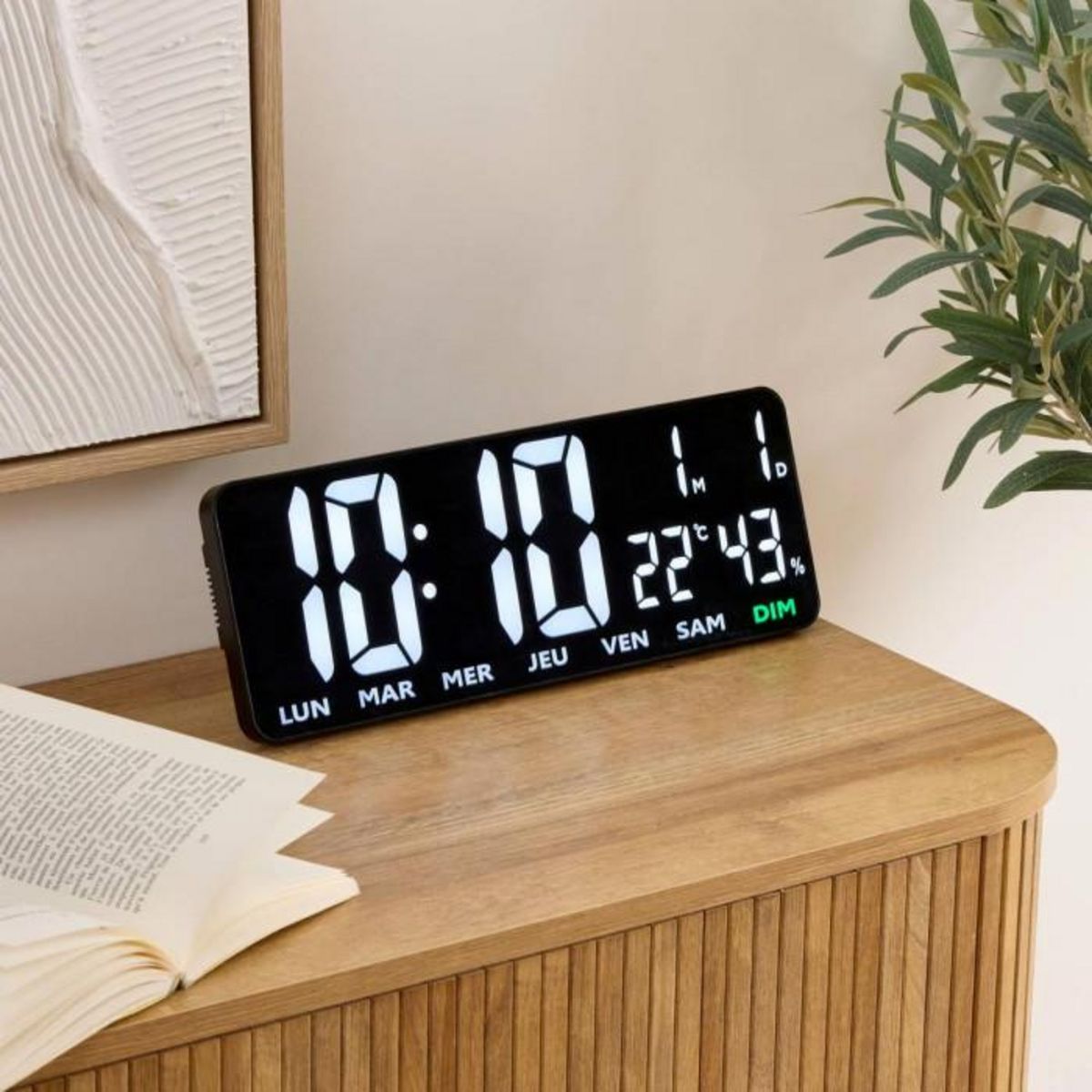 ATMOSPHERA Horloge Digitale Design  Garrett  35cm Noir