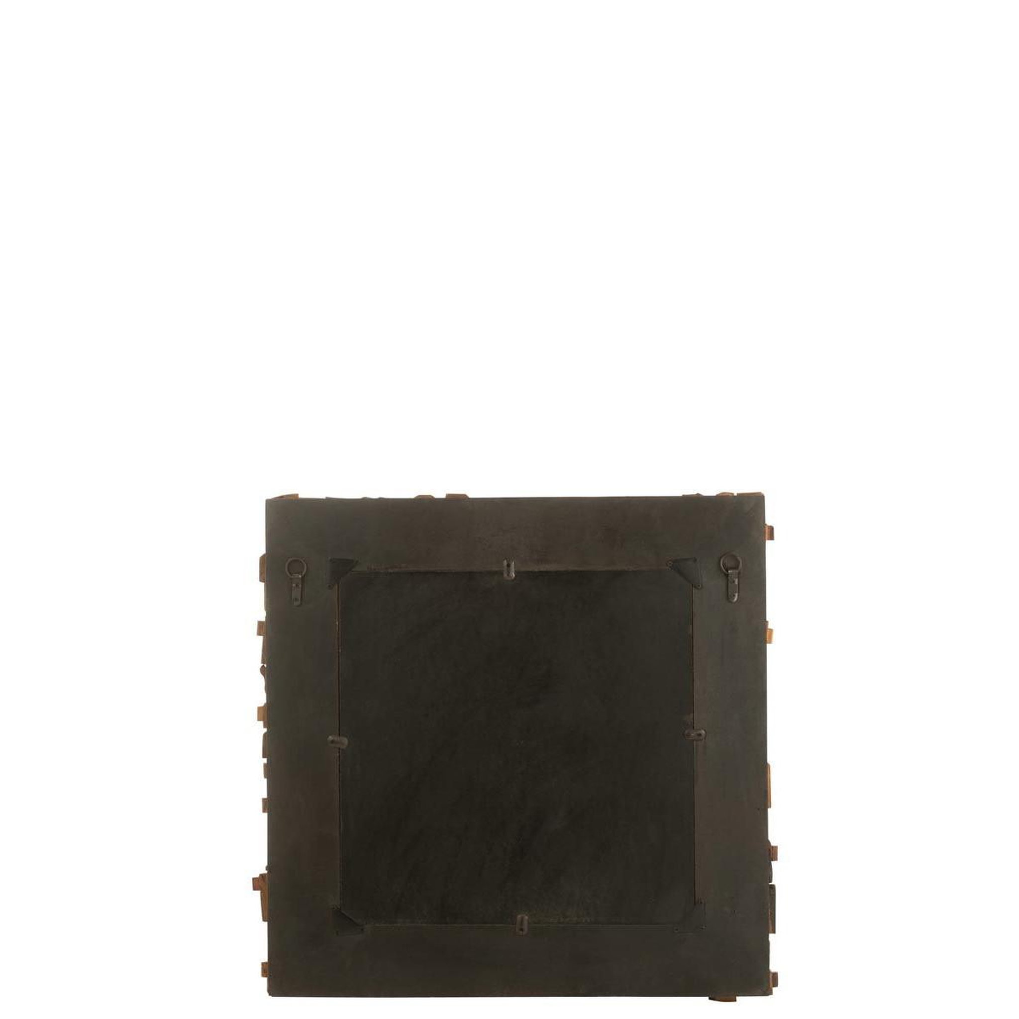 Voir la diapositive 3 : J-LINE Miroir Mural en Bois  Syma  90cm Marron