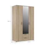 FINLANDEK FINLANDEK Armoire de chambre SELKEA style contemporain decor chene sonoma - L 121 cm