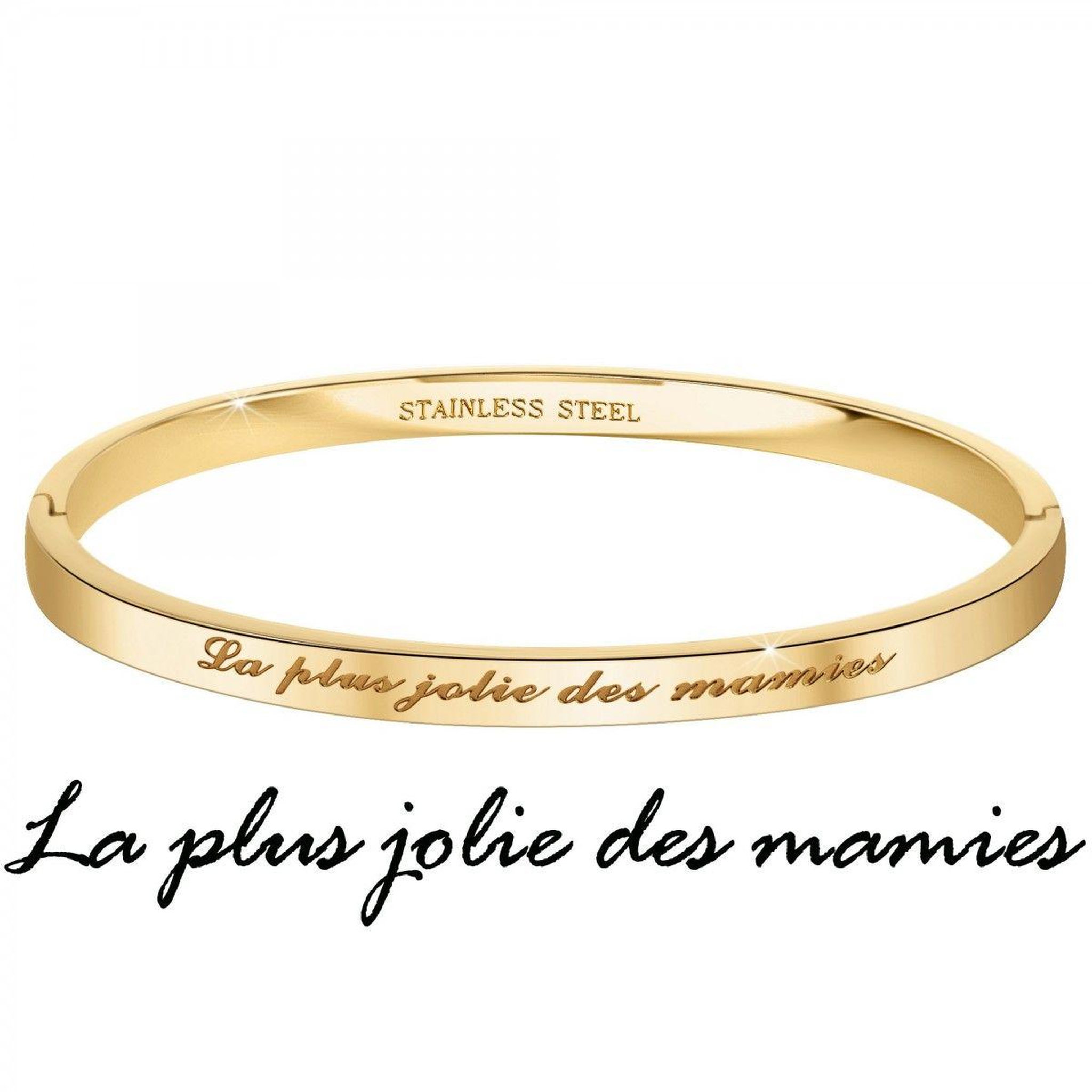 Voir la diapositive 3 : SC CRYSTAL La plus jolie des mamies - Bracelet SC Crystal en Acier Finement doré