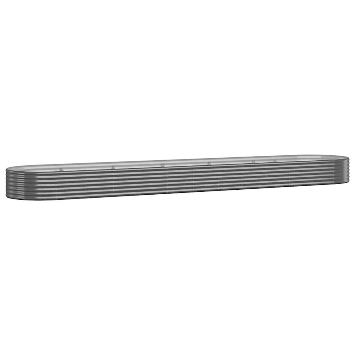 VIDAXL Lit sureleve de jardin Acier galvanise Anthracite