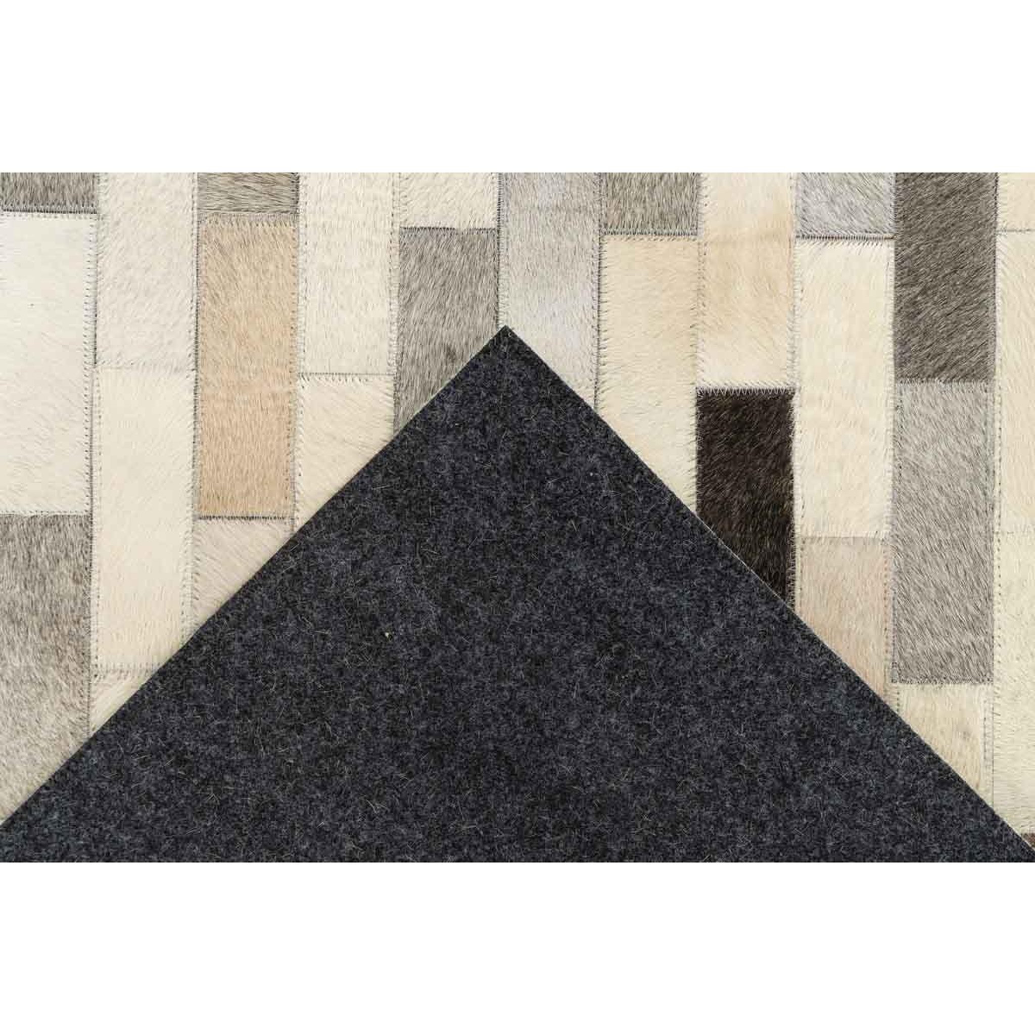 Voir la diapositive 4 : Paris Prix Tapis Imprimé Fait Main en Cuir  Ravi  Gris