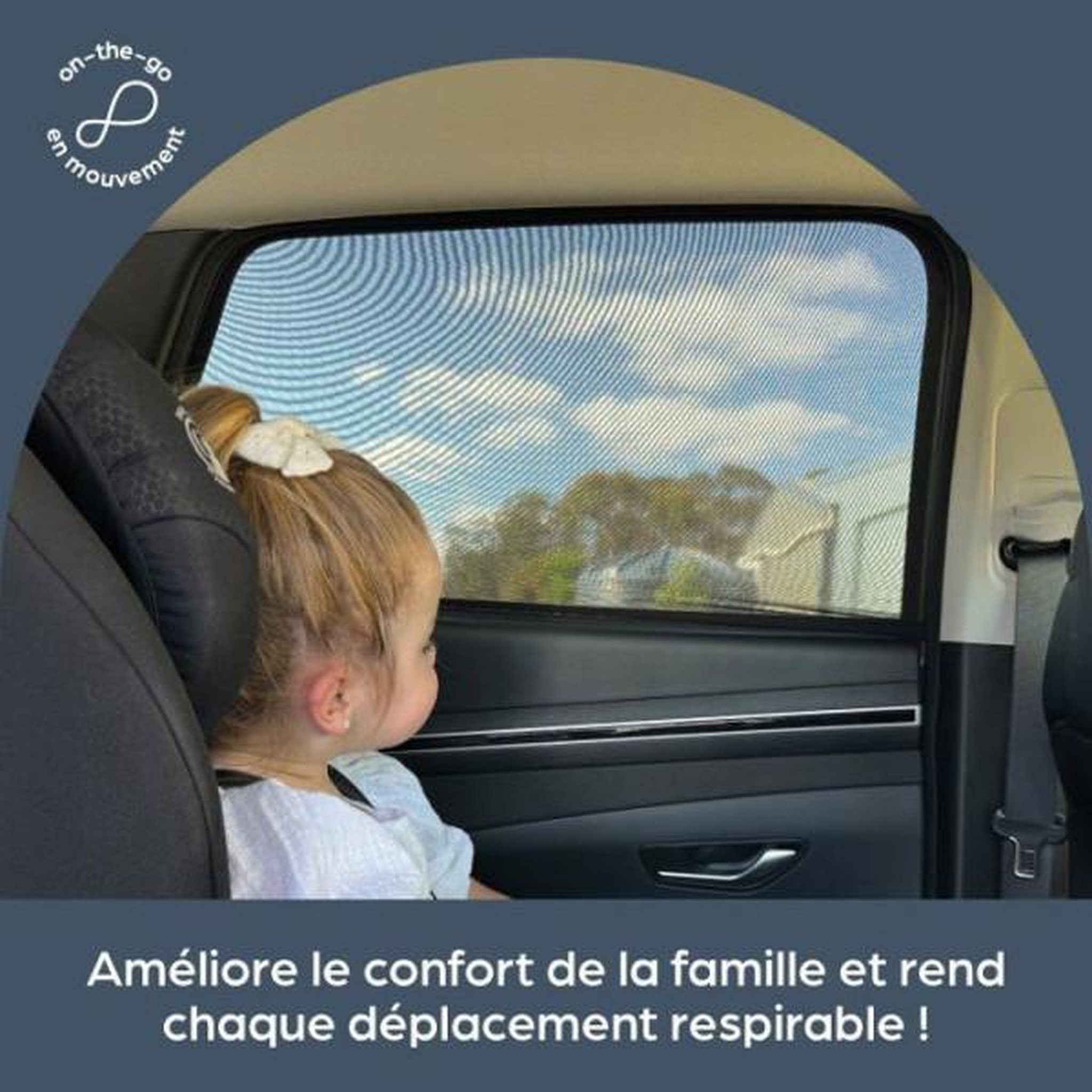 Voir la diapositive 5 : MARKET24 Pare-soleil pour bébé - DREAMBABY - 2 pieces de chaussettes de fenetre en maille - Protection contre le soleil et la chaleur