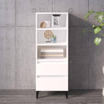 VIDAXL Buffet haut Blanc 40x36x110 cm Bois d'ingenierie