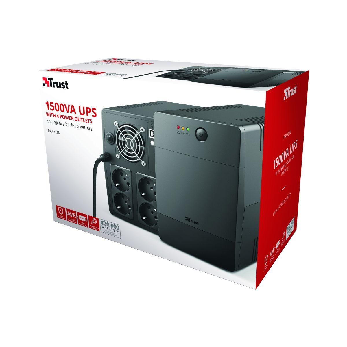 Trust Onduleur Paxxon 1500 VA 4 prises