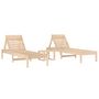 Voir la diapositive 2 : VIDAXL Chaises longues lot de 2 avec table bois massif de pin