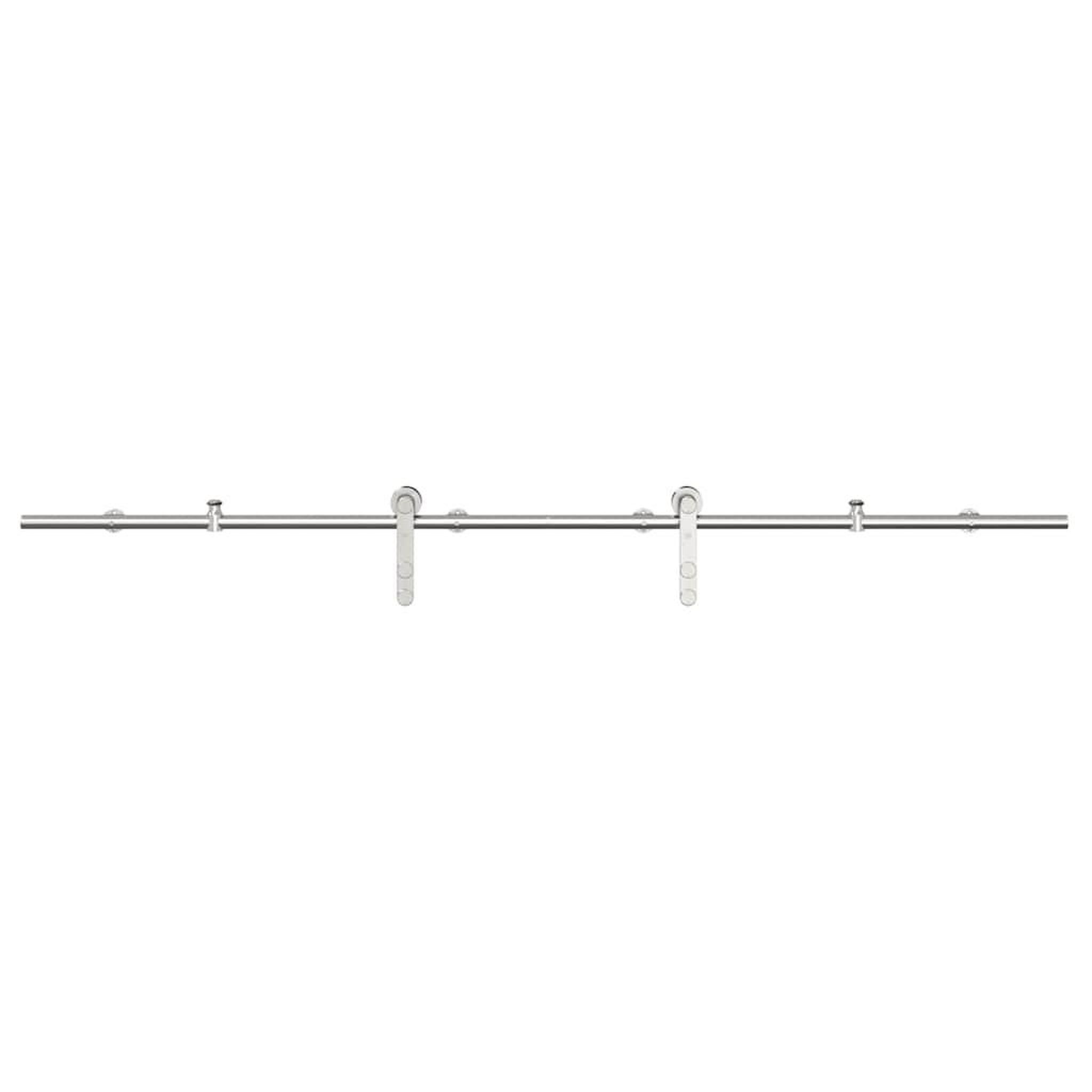 Voir la diapositive 2 : VIDAXL Kit fixation porte coulissante 200 cm Acier inoxydable Argente