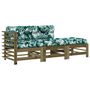 Voir la diapositive 2 : VIDAXL Salon de jardin 3 pcs avec coussins bois de pin impregne