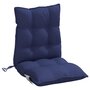 Voir la diapositive 5 : VIDAXL Coussins de chaise a dossier bas lot de 4 bleu marine