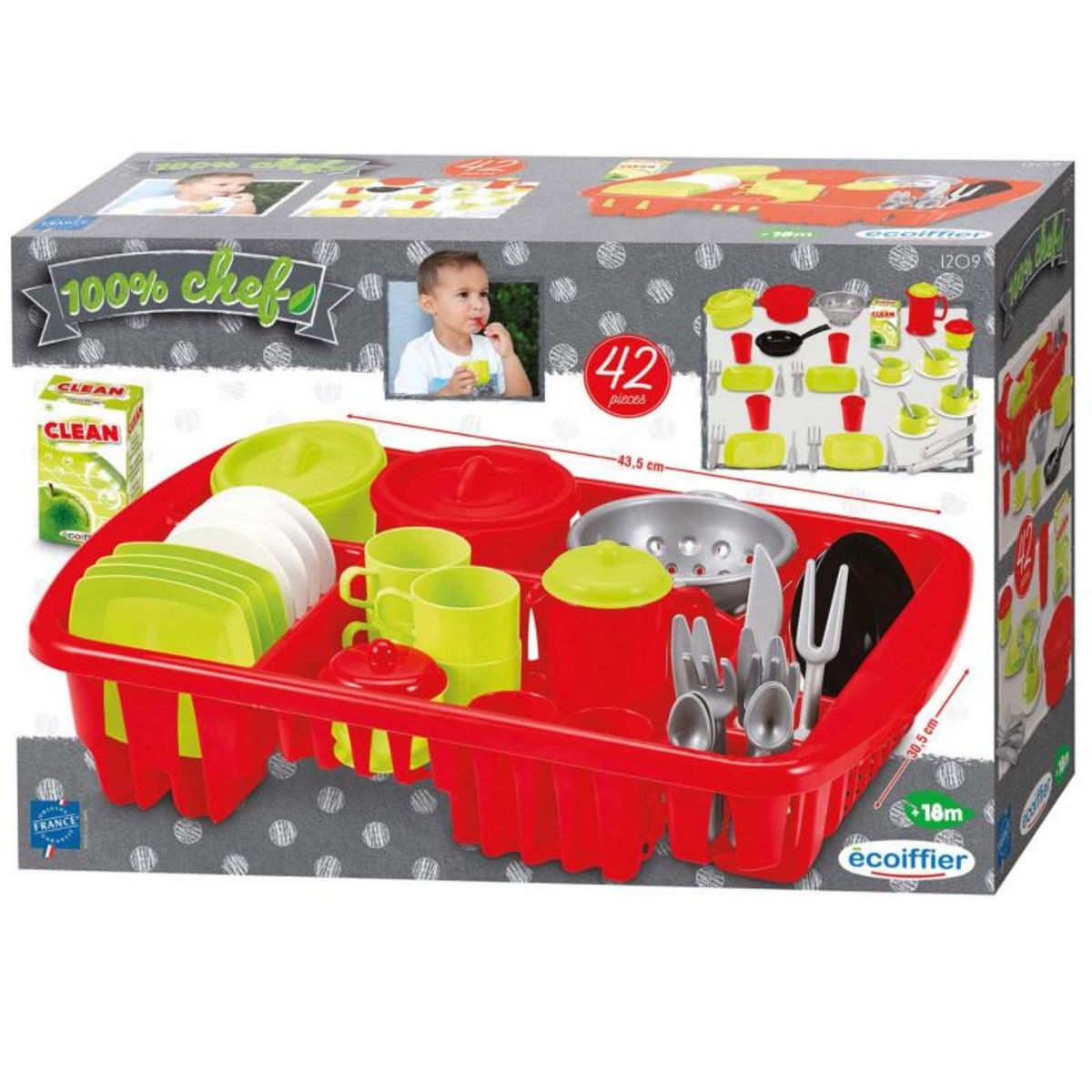 Ecoiffier Ecoiffier - Grand égouttoir garni