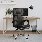 VIDAXL Fauteuil inclinable de bureau Noir Similicuir