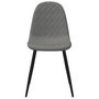 Voir la diapositive 4 : VIDAXL Chaises a manger lot de 4 Gris clair Velours