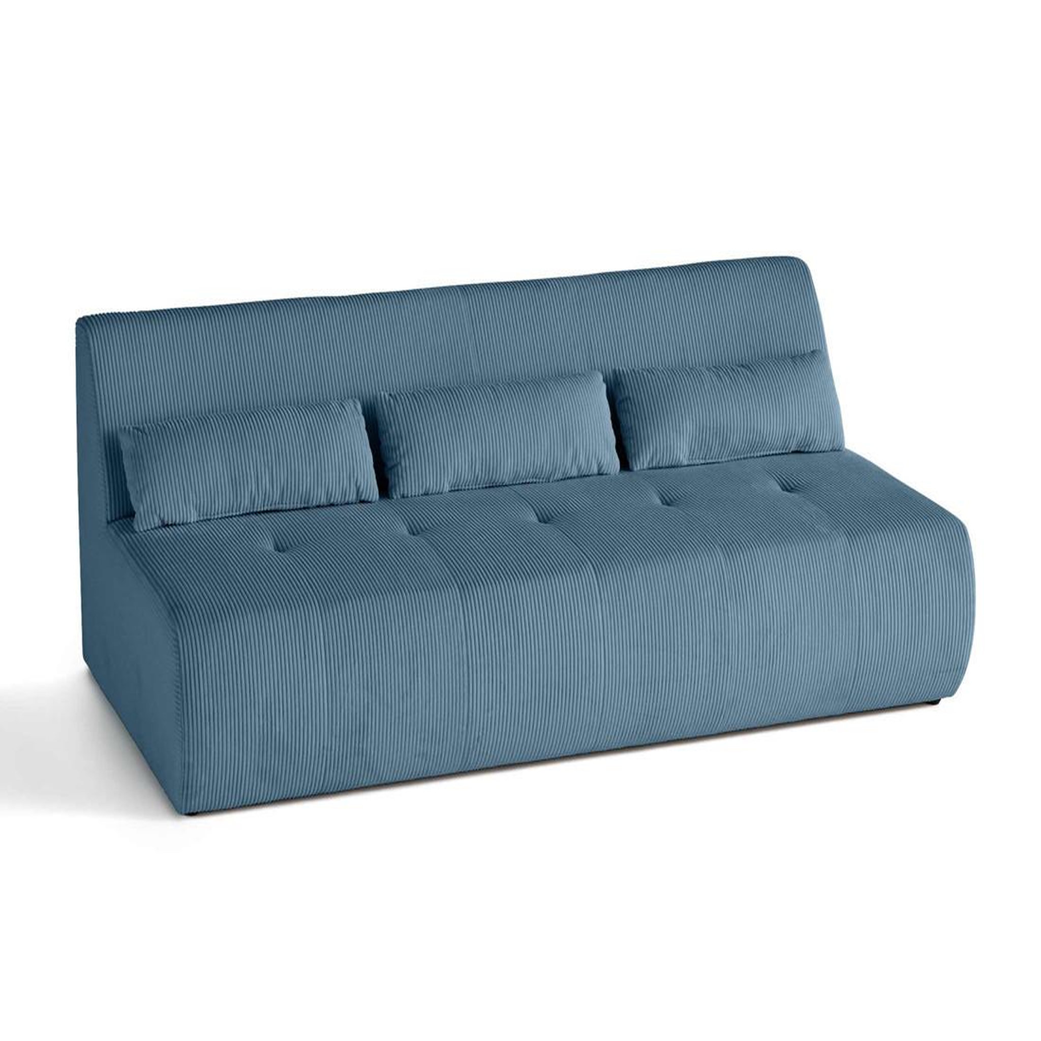 Voir la diapositive 2 : LISA DESIGN Onyx - canapé droit 3 places - en velours côtelé