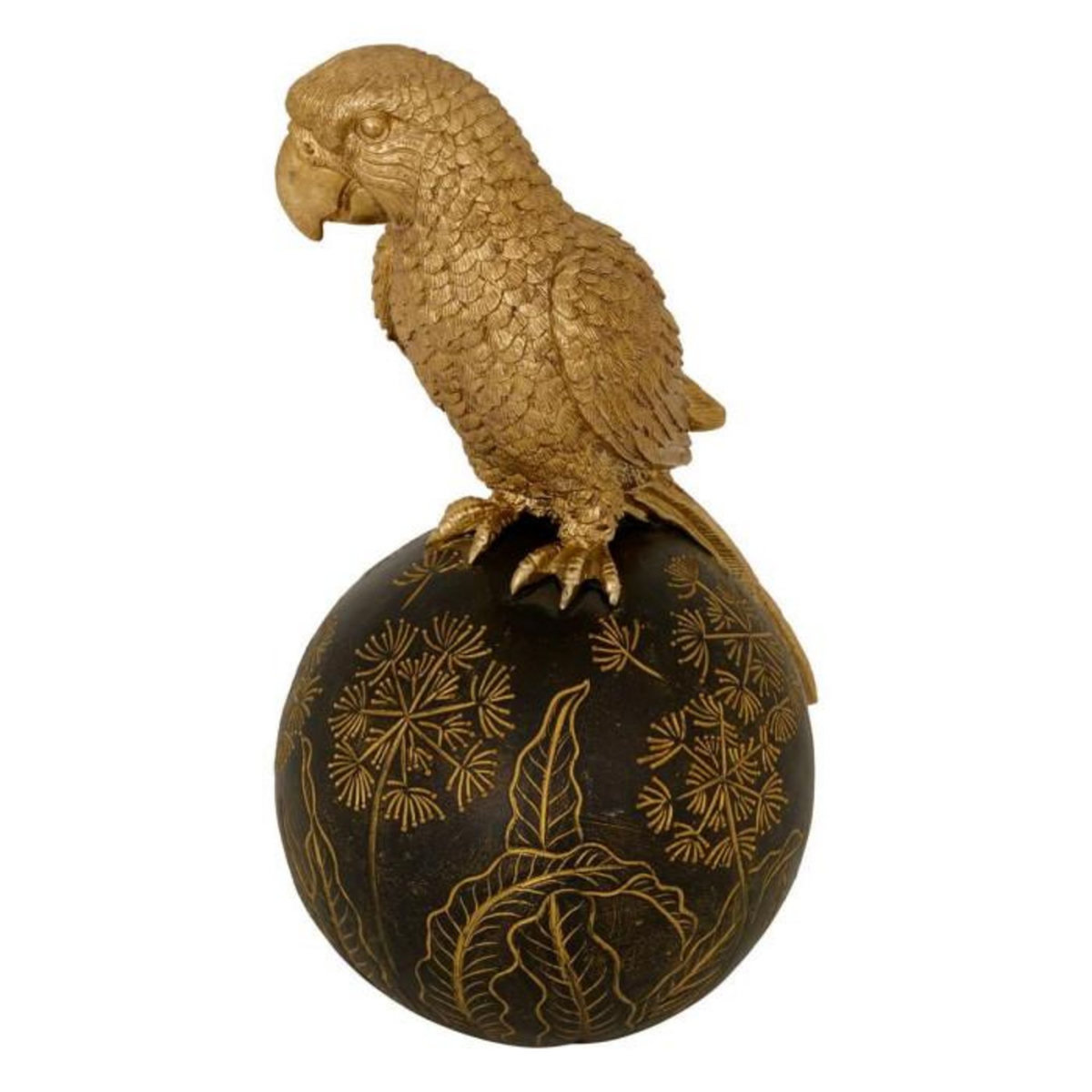 ATMOSPHERA Statuette Perroquet en Résine  Belli  19cm Doré