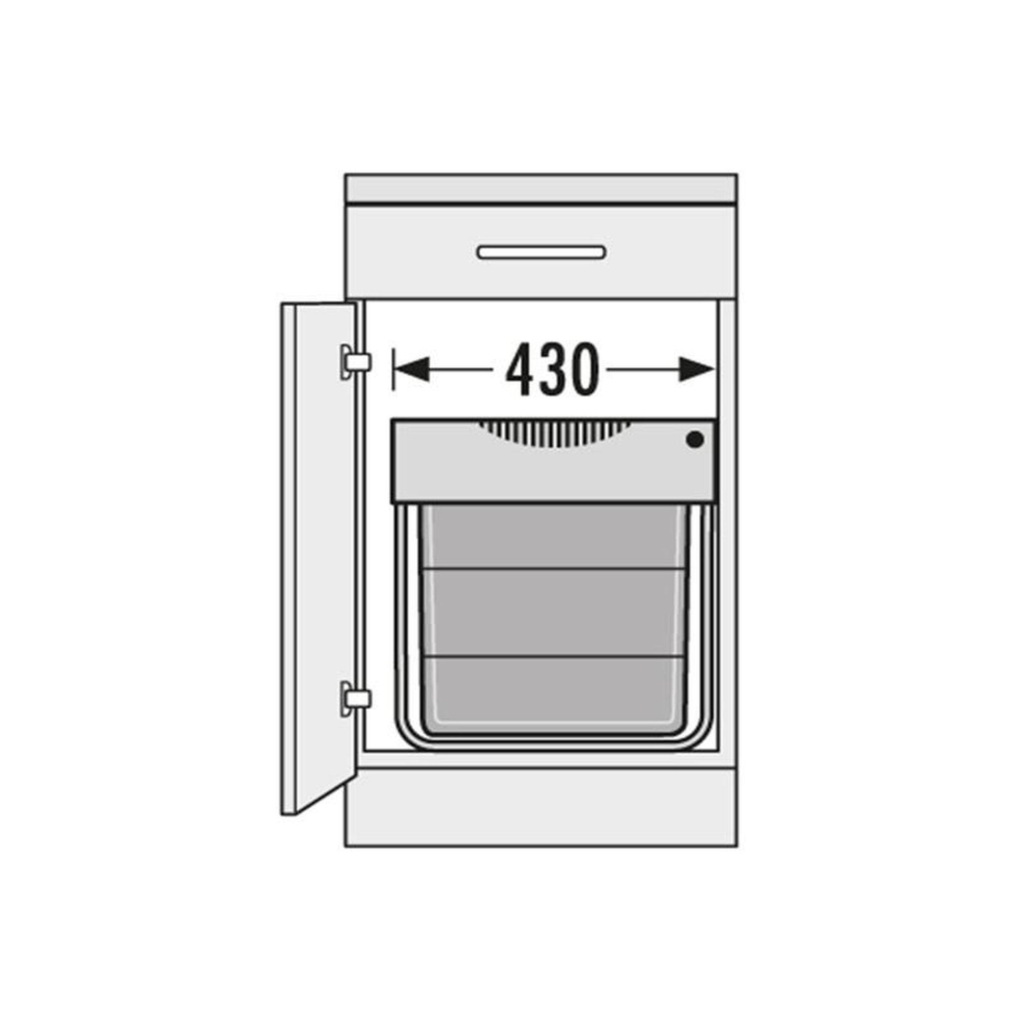 Voir la diapositive 5 : HAILO Poubelle de cuisine tri sélectif 2 bacs encastrable 50l (30+19) hailo easy cargo