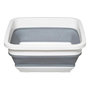 Voir la diapositive 1 : FIVE Bassine Carrée  Rétractable  8L Blanc & Gris