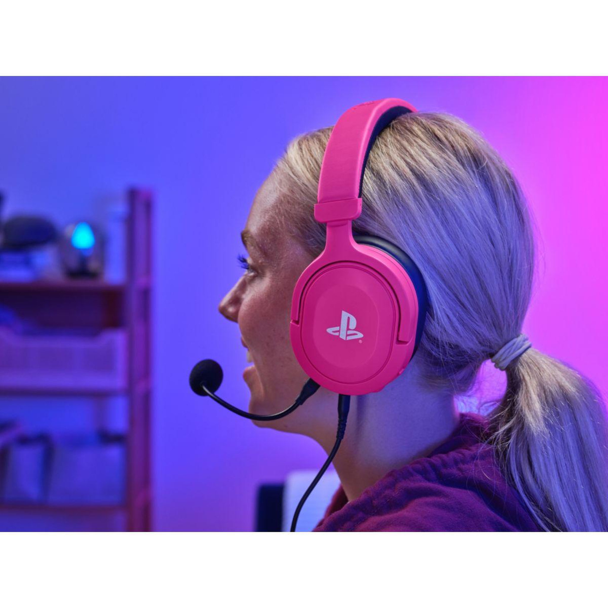 Voir la diapositive 5 : Trust Casque gamer Forta PS5 Rose