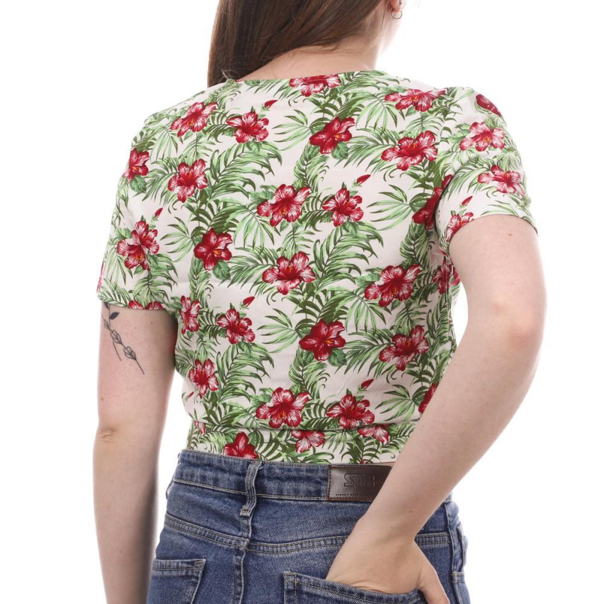 Voir la diapositive 4 : Vero Moda Blouse he/Rouge à fleurs Femme Vero Moda Easy