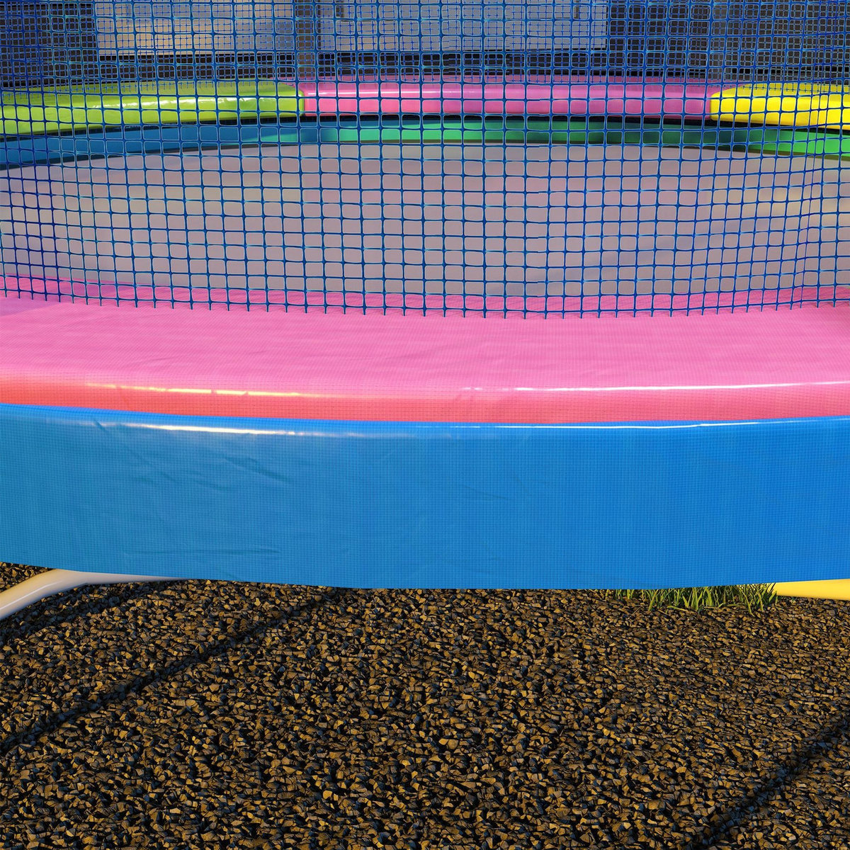 HOMCOM Couvre-ressort trampoline dia. 244 cm PVC PE haute densité rembourrage 15 mm multicolore