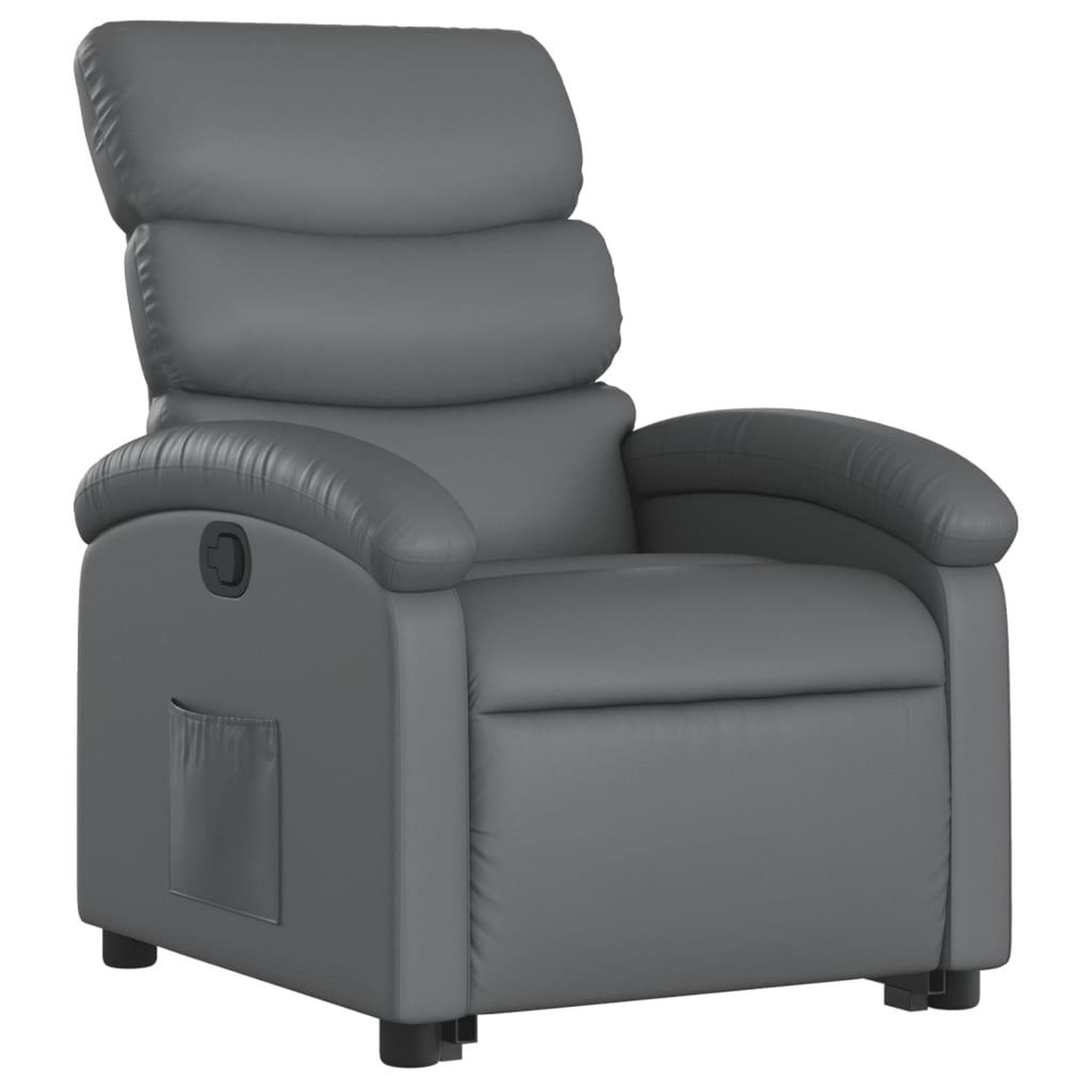 Voir la diapositive 3 : VIDAXL Fauteuil inclinable Gris Similicuir