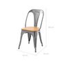 Voir la diapositive 4 : Rendez vous déco Lot de 2 chaises en métal noir et bois d'orme - Yoanna
