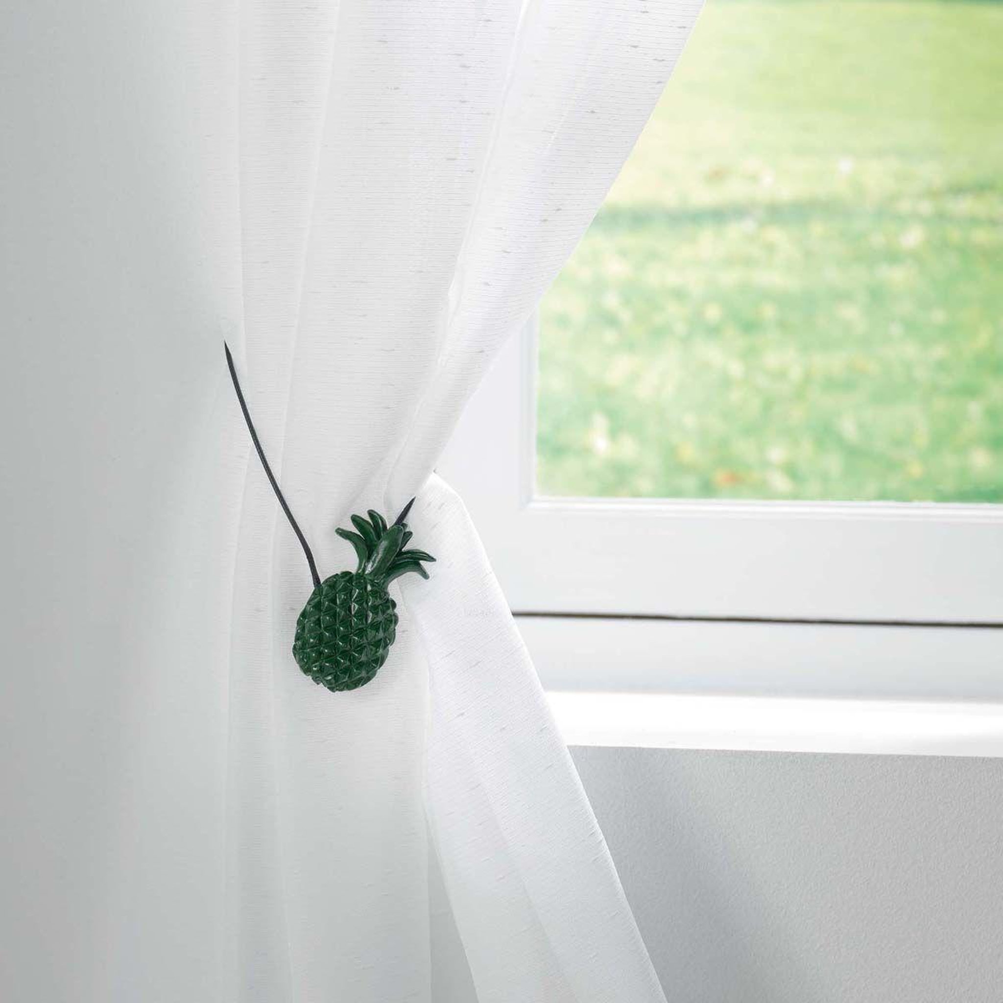 Voir la diapositive 3 : Douceur d'Intérieur Embrasse de rideau aimantée  lewis  42cm vert