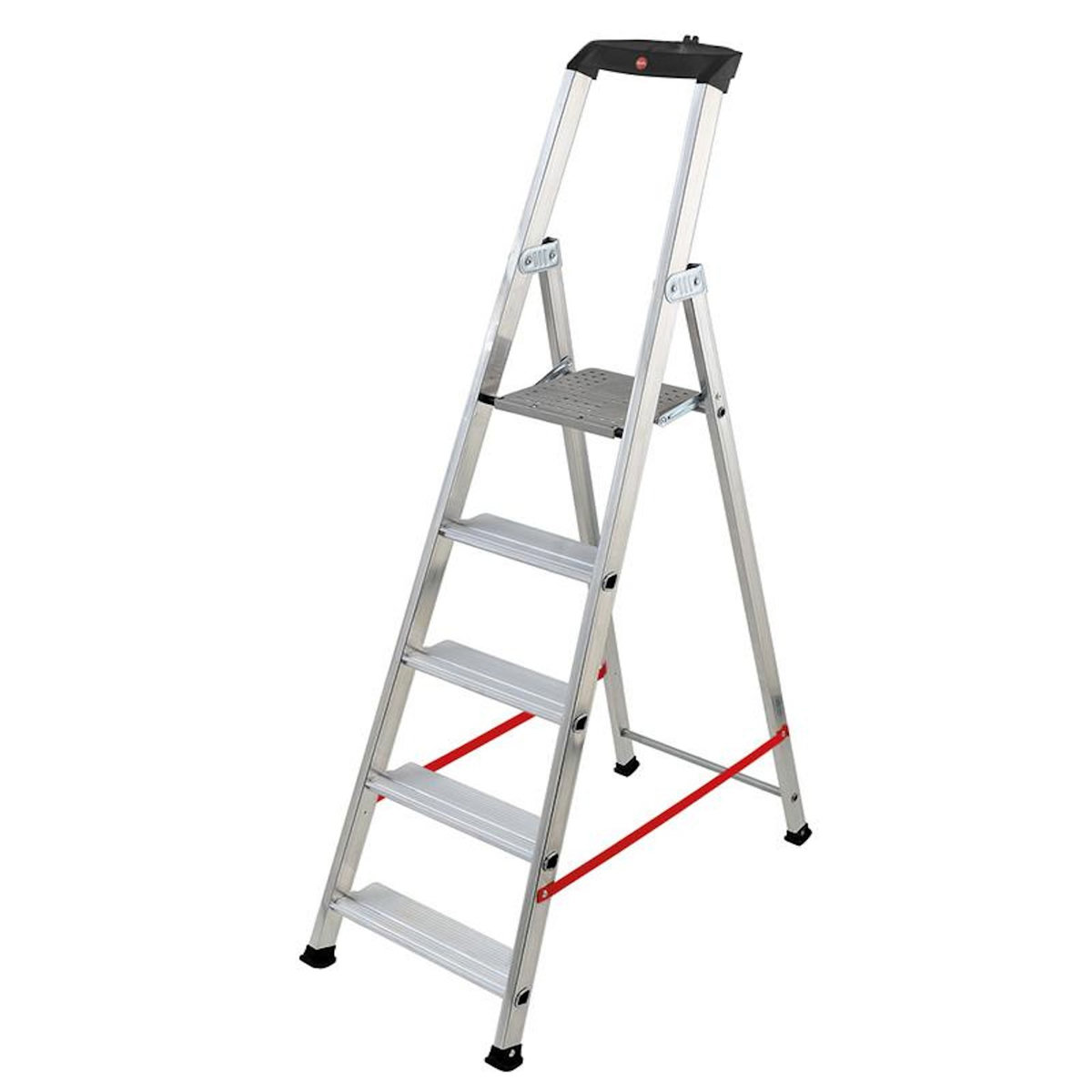 HAILO Escabeau professionnel pliable en aluminium 5 marches larges Hailo Alu Pro