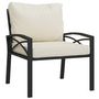 Voir la diapositive 2 : VIDAXL Chaise de jardin avec coussins sable 68x76x79 cm acier