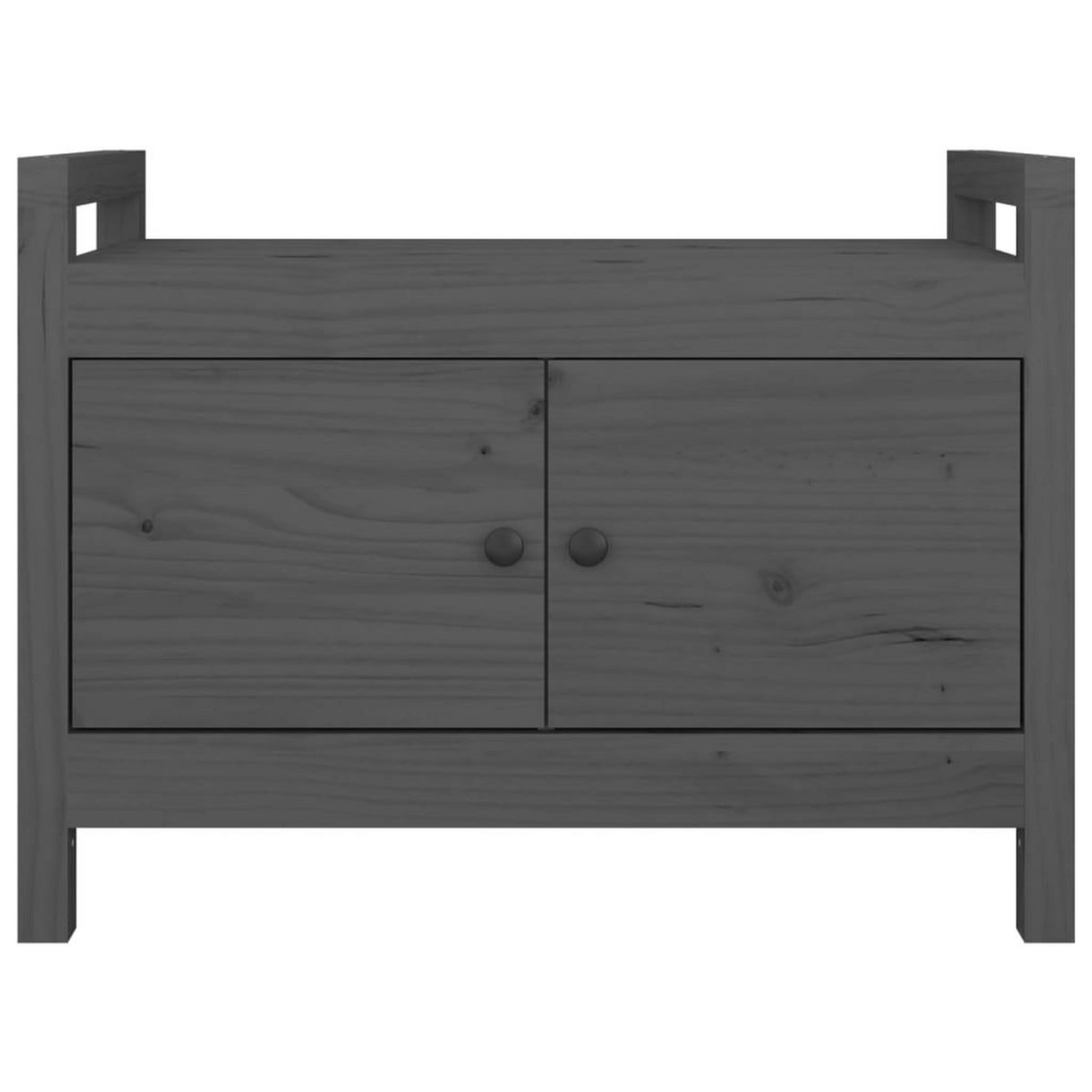 VIDAXL Banc d'entree Gris 80x40x60 cm Bois de pin massif