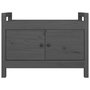 Voir la diapositive 3 : VIDAXL Banc d'entree Gris 80x40x60 cm Bois de pin massif